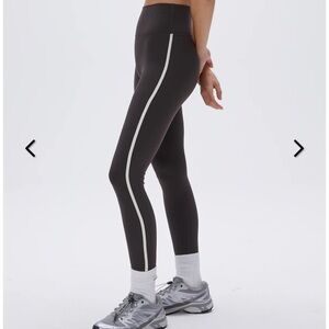 ADANOLA - Ultimate Piping Leggings - Coffee Bean/Cream NWT